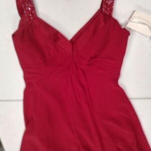 David's Bridal Vibrant Pink Prom Dress